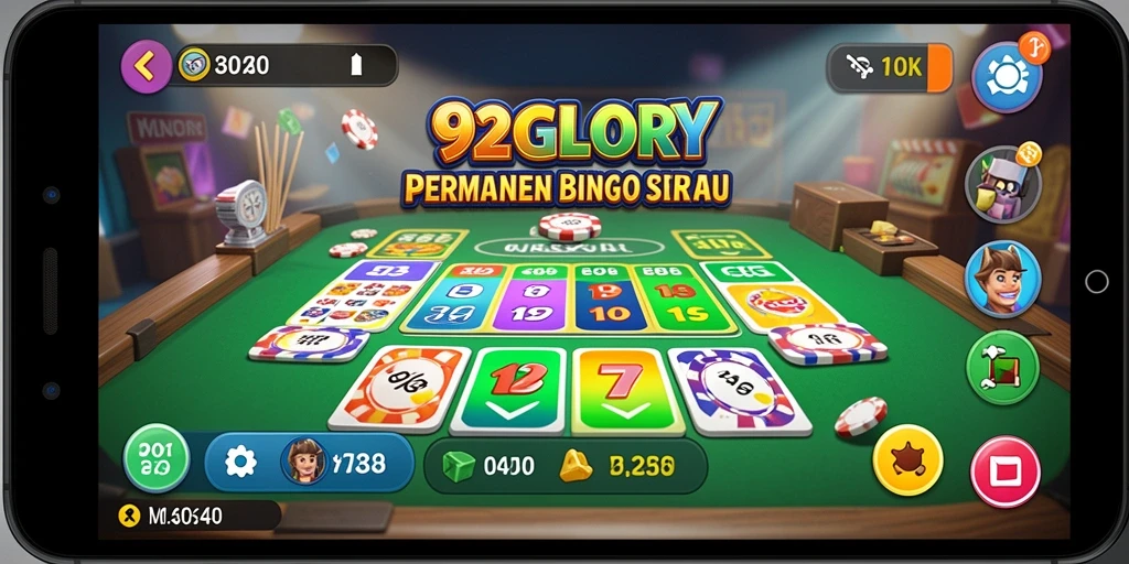 Screenshot utama 92GLORY menampilkan aksi seru permainan Bingo.