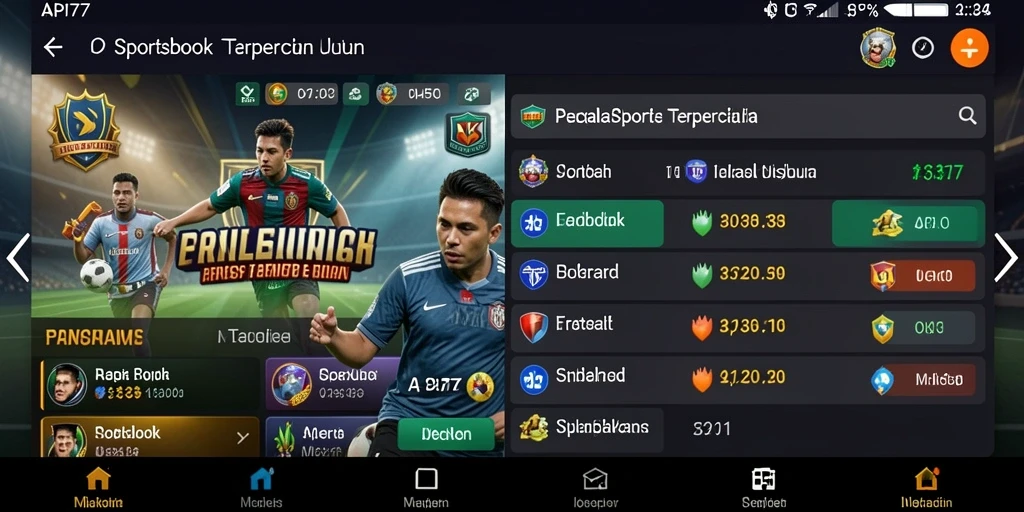 Tampilan gameplay API77 yang menarik dan interaktif untuk pengalaman Sportsbook.