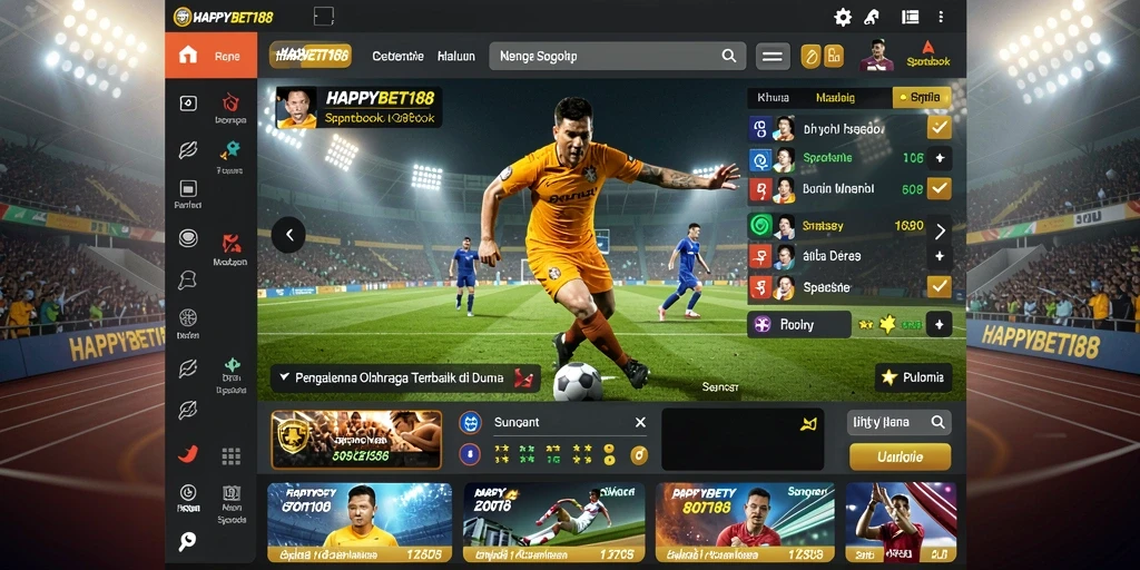 Tampilan antarmuka pengguna HAPPYBET188 yang menarik dan nyaman.