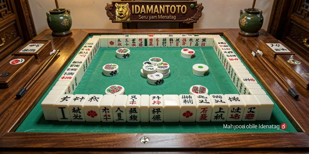 Tampilan gameplay Mahjong yang seru di IDAMANTOTO.