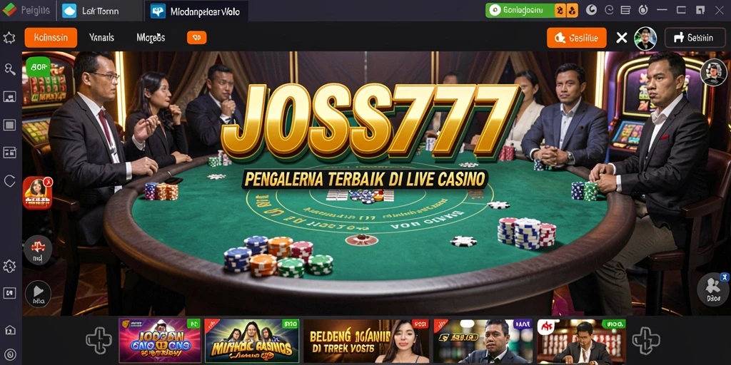 Tangkapan layar gameplay JOSS777 yang mendebarkan di Live Casino.