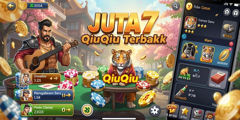 Screenshot gameplay JUTA7 menunjukkan keseruan permainan QiuQiu.