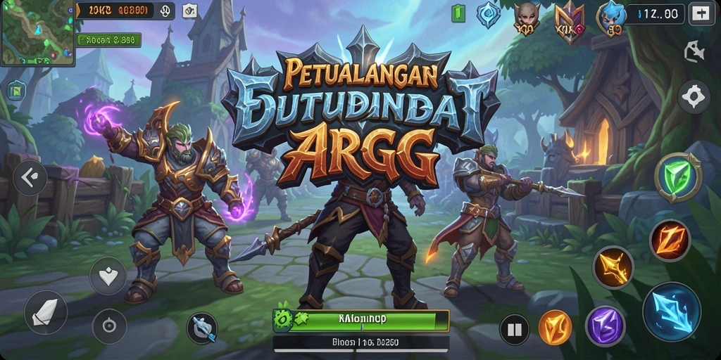 Tampilan gameplay KAKRP menunjukkan pertarungan seru di dunia fantasi.