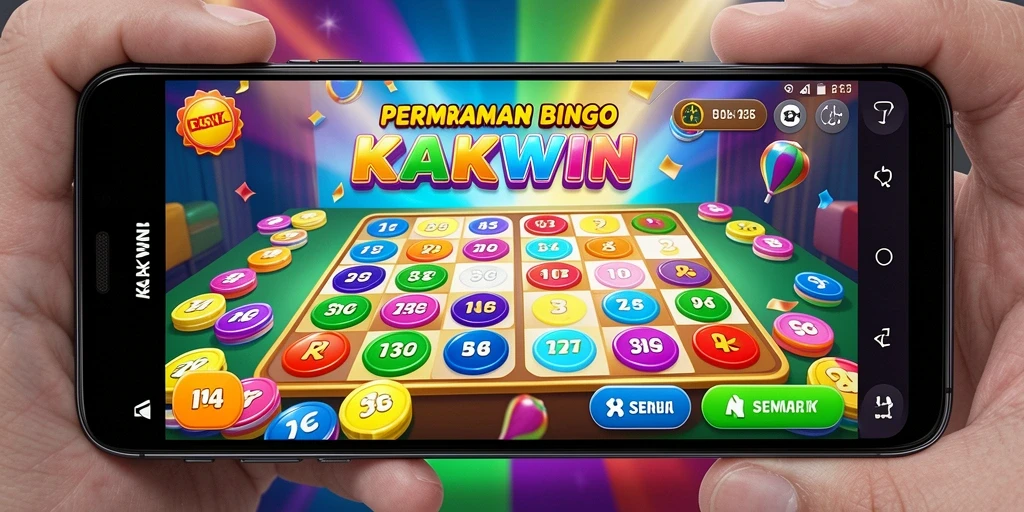 Screenshot KAKWIN menampilkan gameplay Bingo yang seru dan interaktif.
