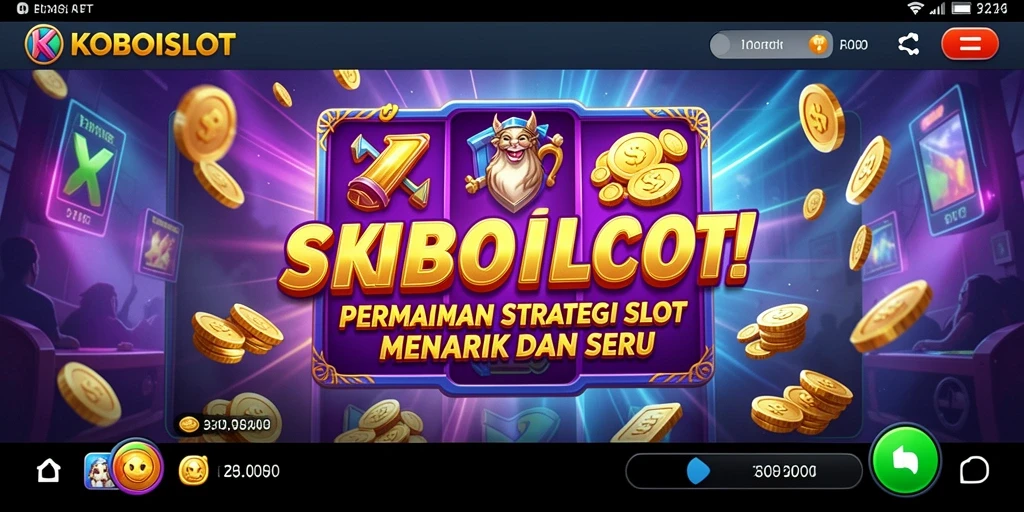 Screenshot menunjukkan gameplay menarik KOBOISLOT dengan mesin slot yang beragam.