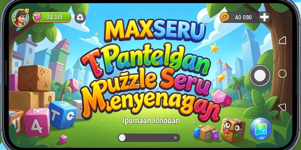 Tampilan gameplay seru dari MAXSERU dengan beragam teka-teki.