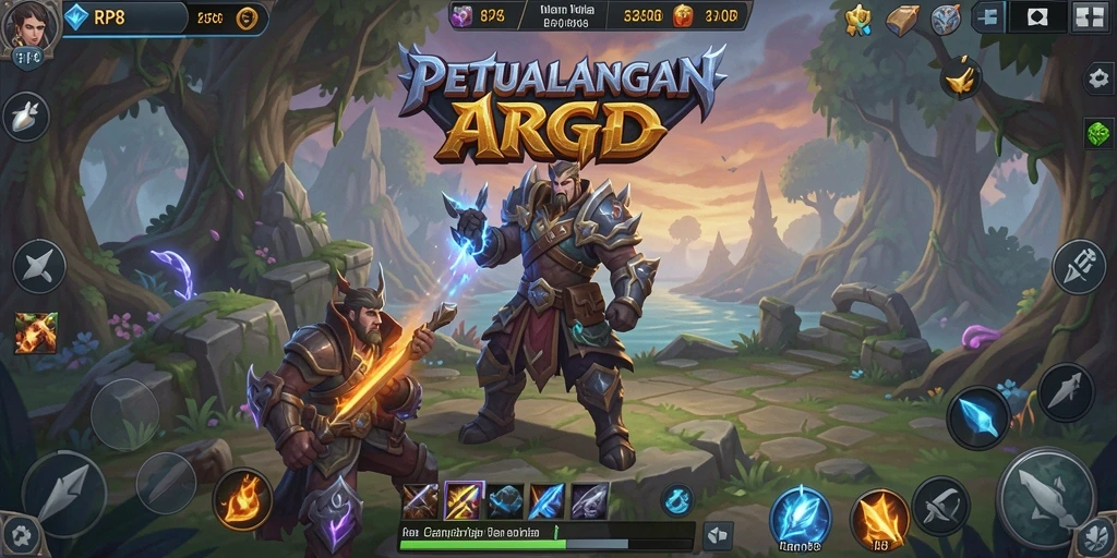 Screenshot gameplay RP8 menampilkan aksi pertarungan yang mendebarkan.