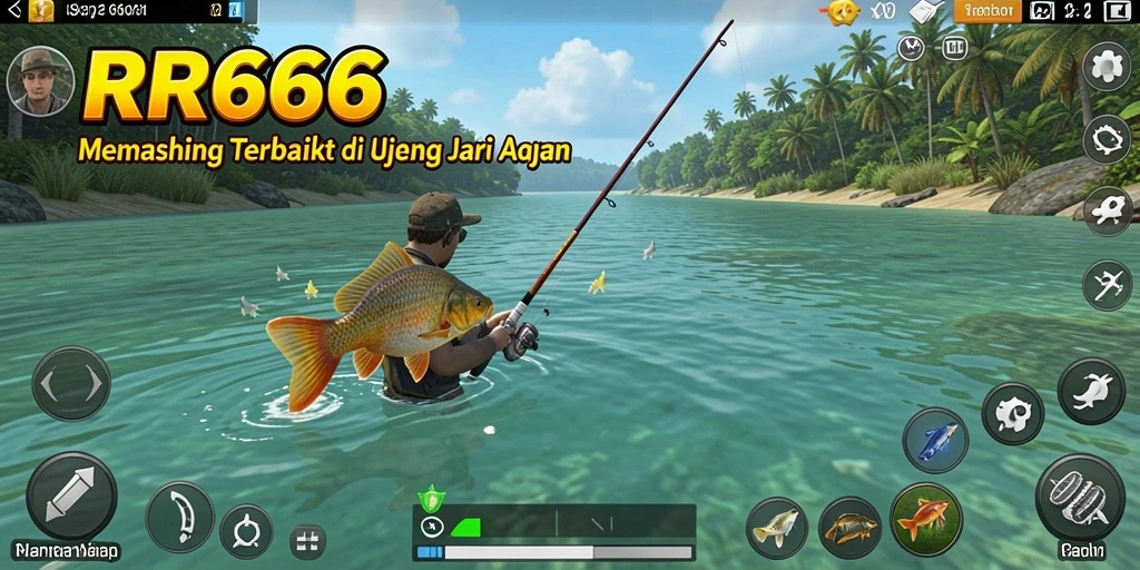 Screenshot gameplay RR666 dengan pengalaman memancing yang mendalam.
