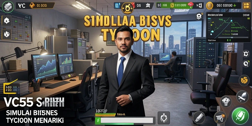 Tangkapan layar VC55 menampilkan gameplay Tycoon yang seru dan mendalam.
