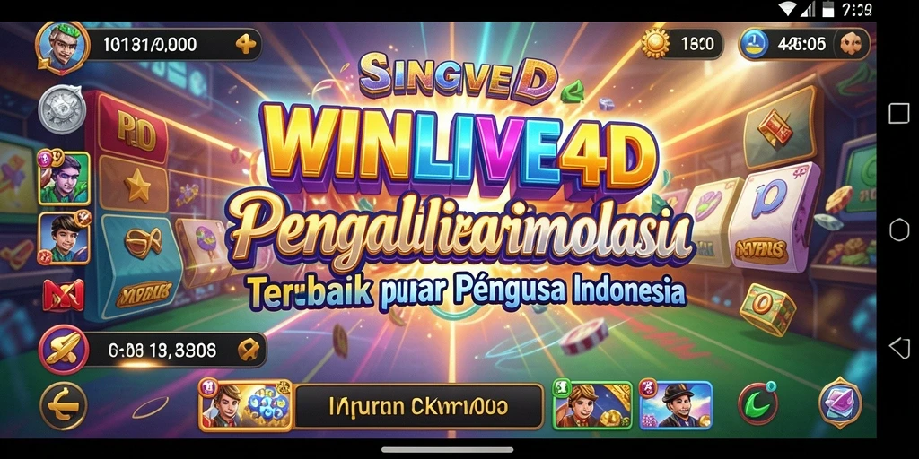 Screenshot gameplay WINLIVE4D menampilkan interaksi sosial dan kegiatan simulasi.